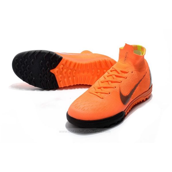 Nike Hombres Mercurial SuperflyX VI Elite TF Naranja Negro